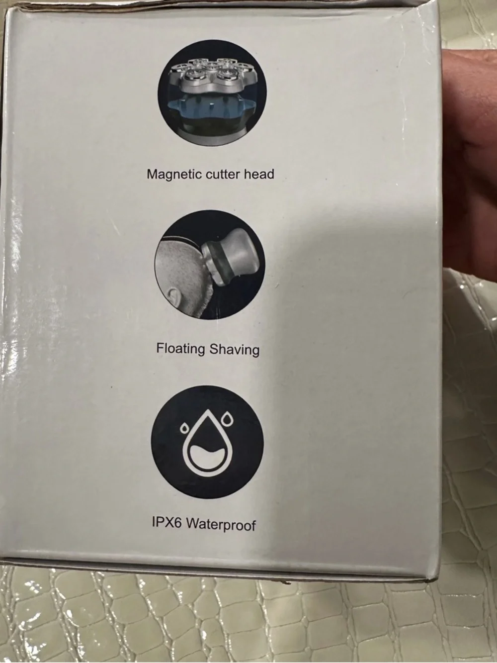 Electric Head Shaver Waterproof Blue NWT #TF6